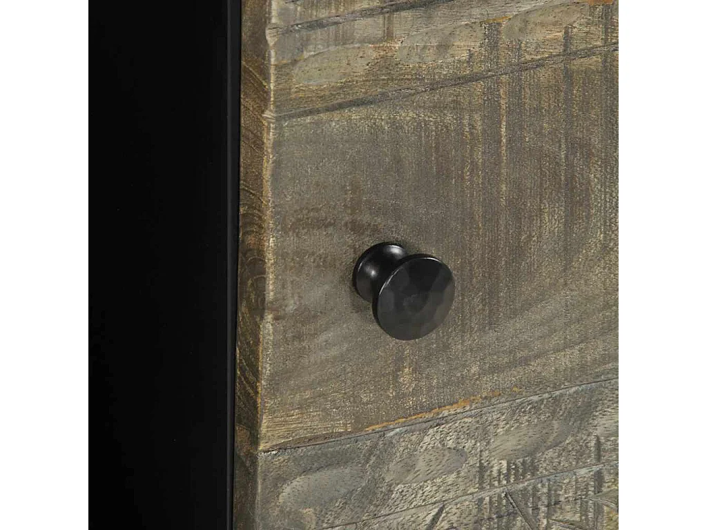 Tavolino da Salotto Grigio Chiaro 80x50x40 cm Legno di Mango