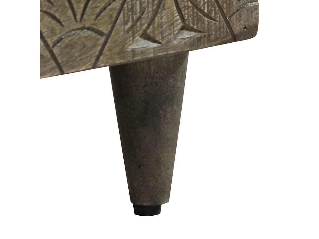 Tavolino da Salotto Grigio Chiaro 80x50x40 cm Legno di Mango