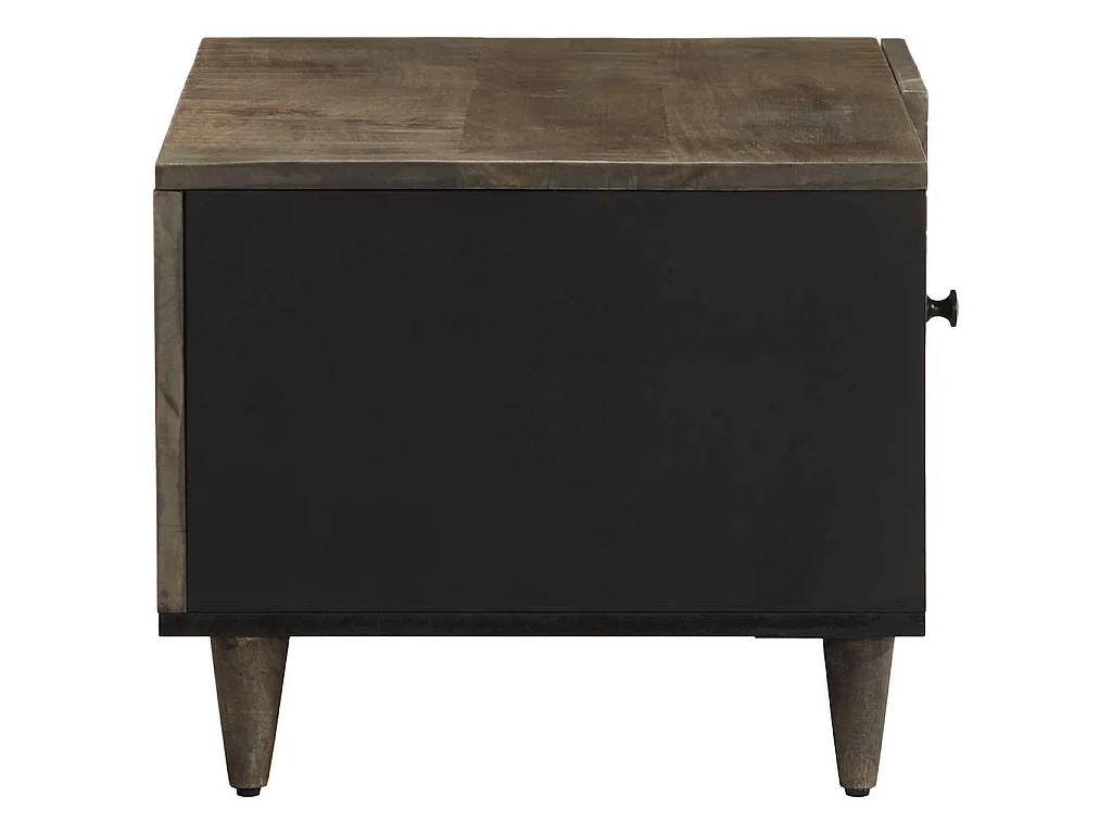 Mesa centro cinzento claro 80x50x40 cm madeira mangueira maciça
