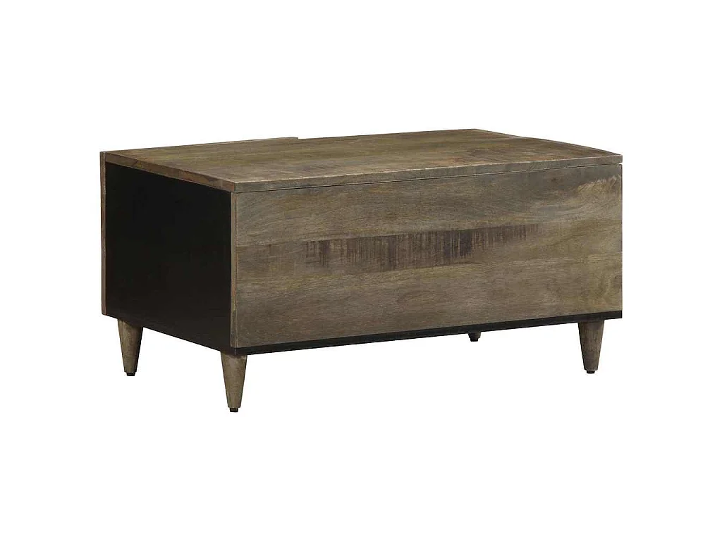 Mesa centro cinzento claro 80x50x40 cm madeira mangueira maciça