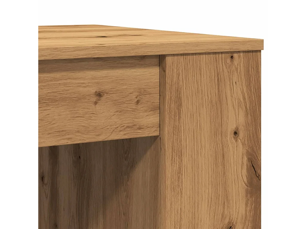 Salontafel 102x55x42 cm bewerkt hout artisanaal eikenkleur