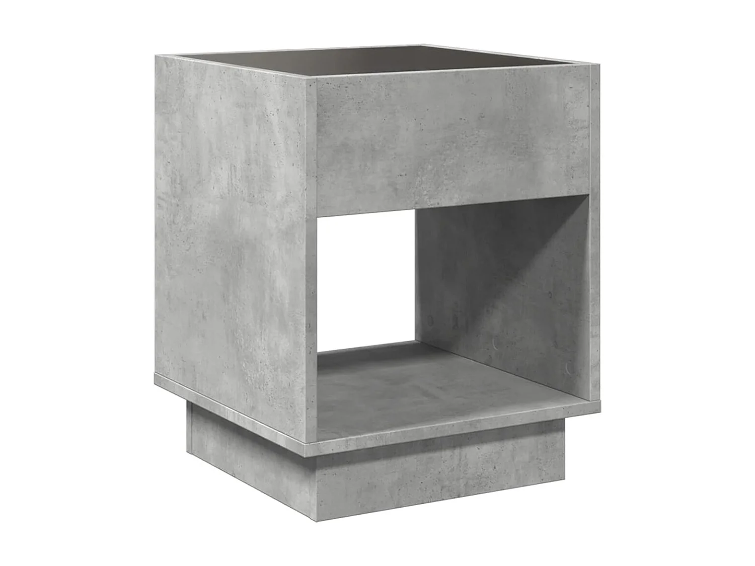 Mesa de centro con Infinity LED gris hormigón 40x40x50 cm