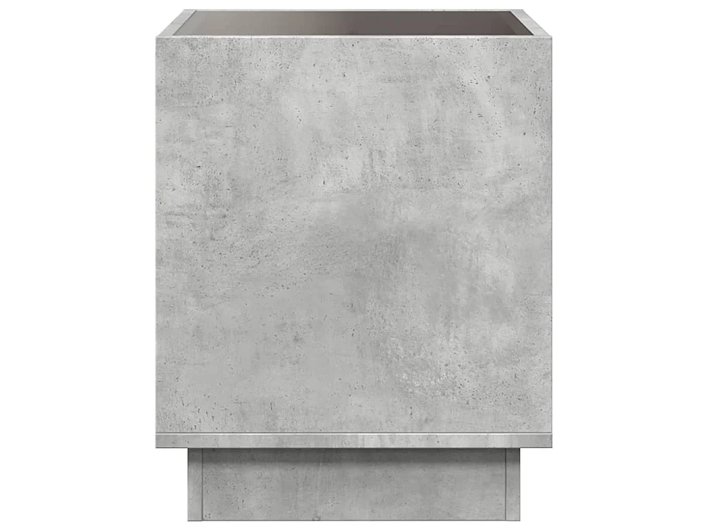 Table basse avec LED infini gris béton 40x40x50 cm