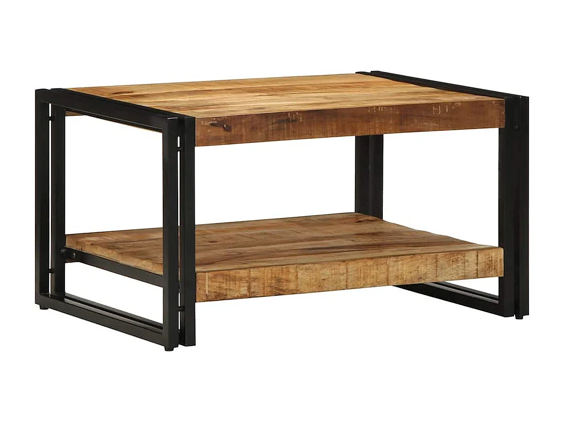 Table basse 70x50x38 cm bois de manguier massif brut