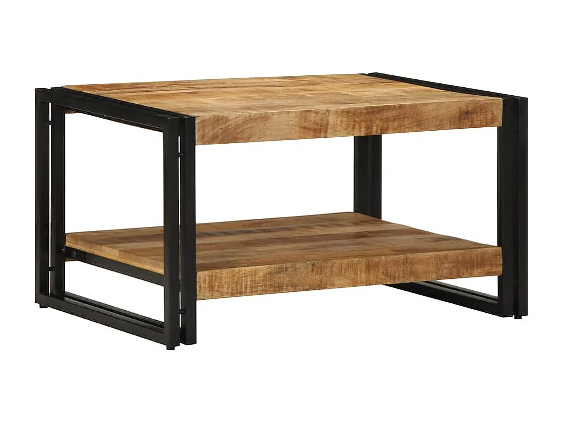 Table basse 70x50x38 cm bois de manguier massif brut