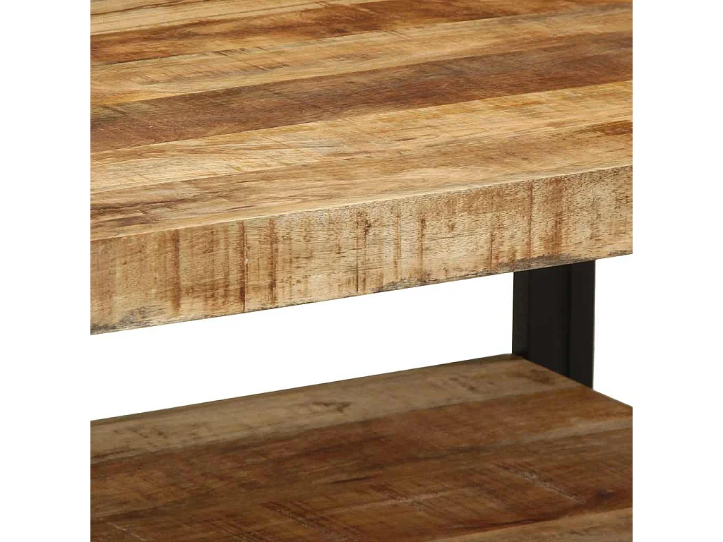 Table basse 70x50x38 cm bois de manguier massif brut