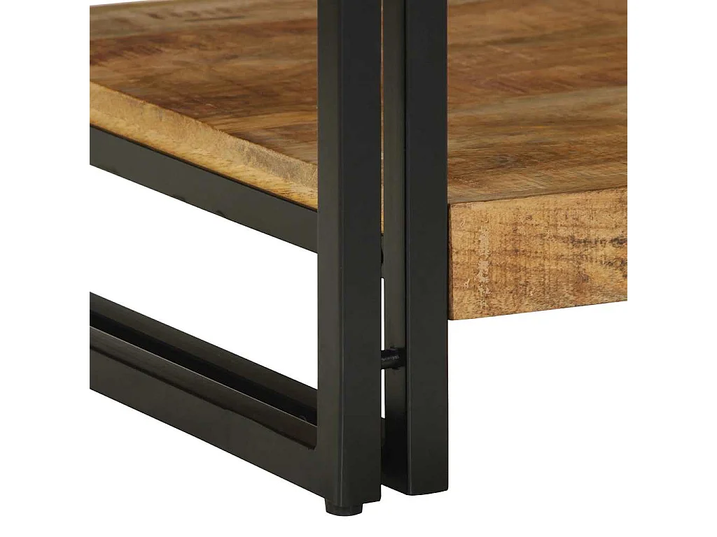 Table basse 70x50x38 cm bois de manguier massif brut