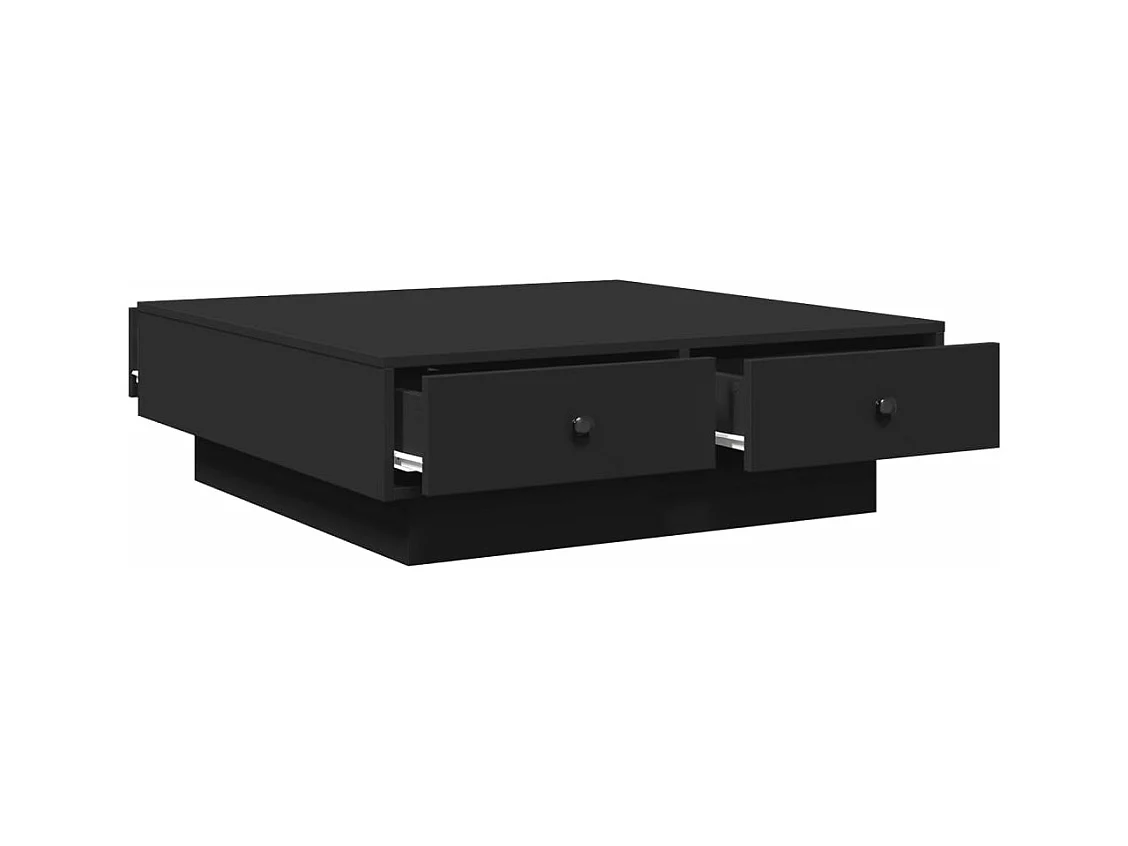 Table basse Noir 90x90x28 cm Aggloméré