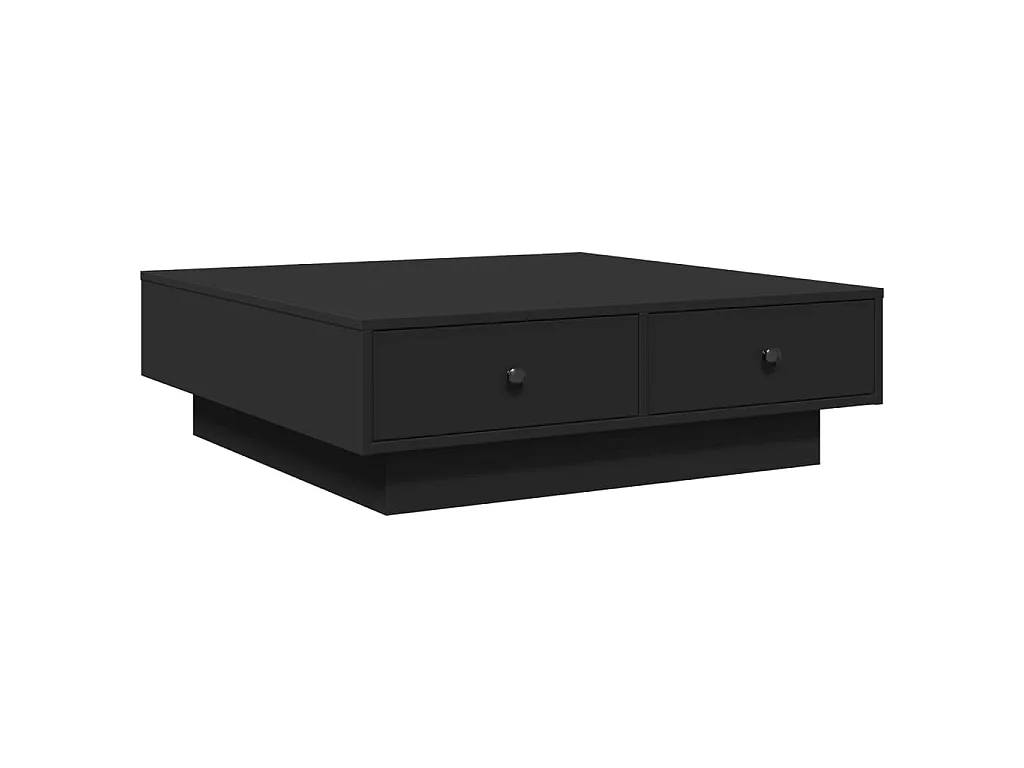 Table basse Noir 90x90x28 cm Aggloméré