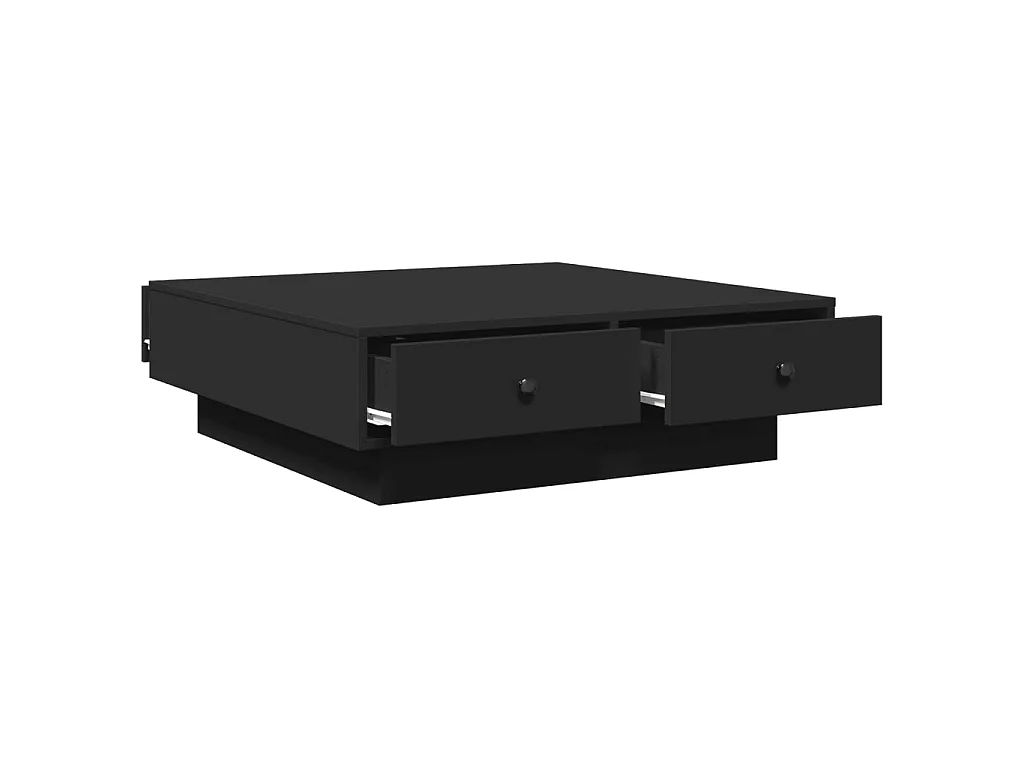 Table basse Noir 90x90x28 cm Aggloméré