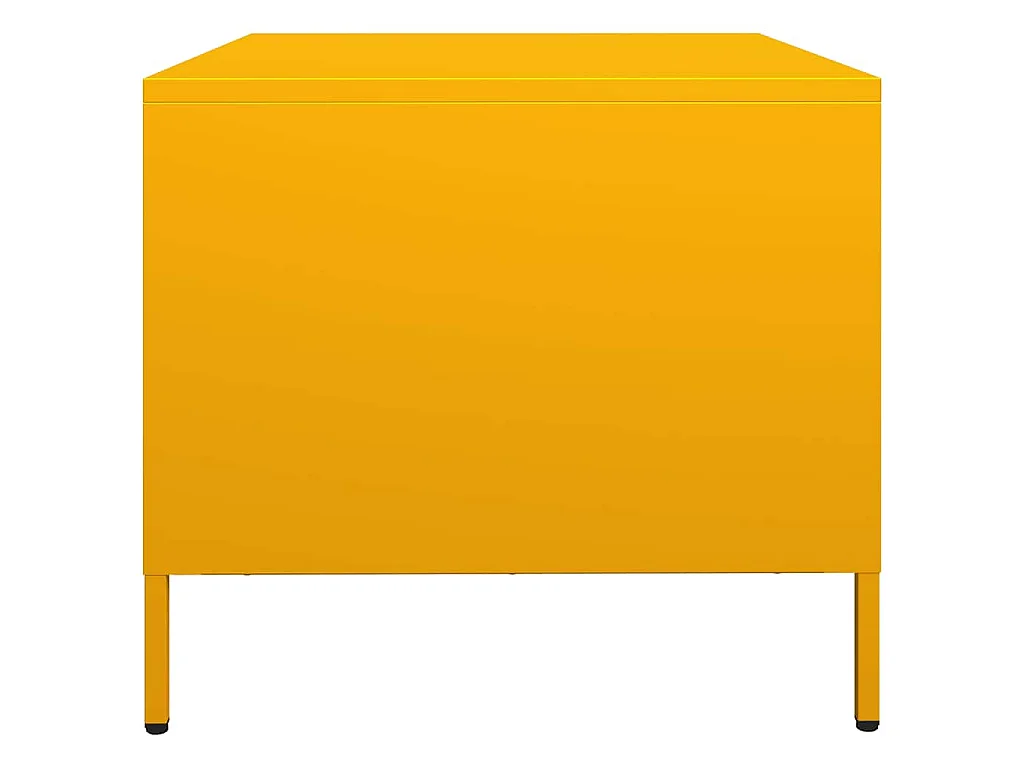 Salontafel 68,5x50x43,5 cm koudgewalst staal mosterdgeel