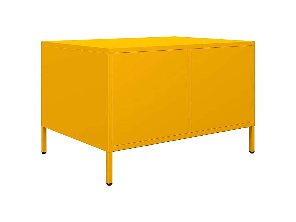 Salontafel 68,5x50x43,5 cm koudgewalst staal mosterdgeel