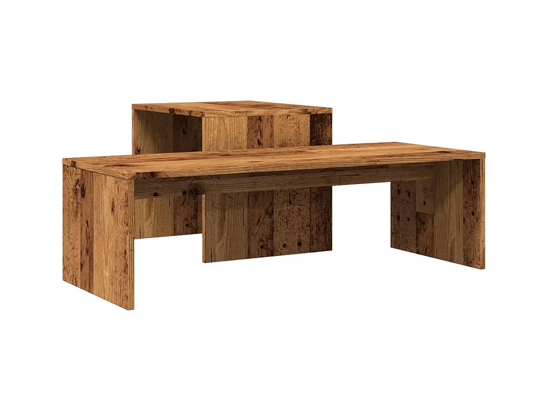Table basse vieux bois 100x48x40 cm bois d'ingénierie
