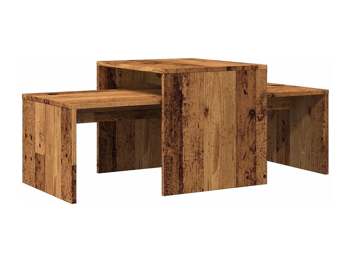 Tavolino da Salotto Legno Vecchio 100x48x40 cm in Truciolato