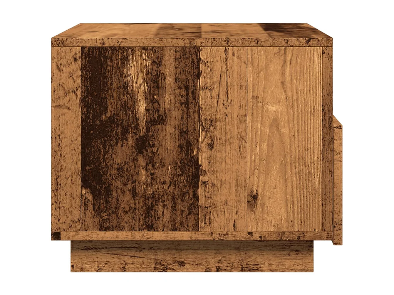 Table basse avec lumières LED vieux bois 50x49x40 cm