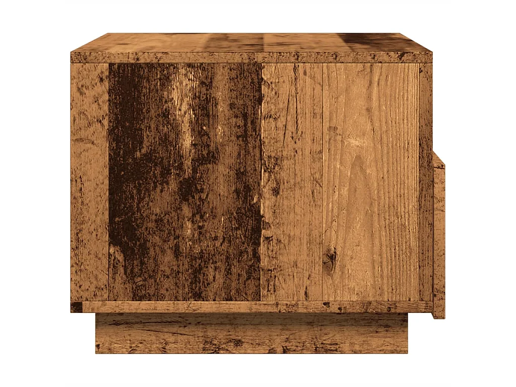 Couchtisch mit LED-Leuchten Altholz-Optik 50x49x40 cm