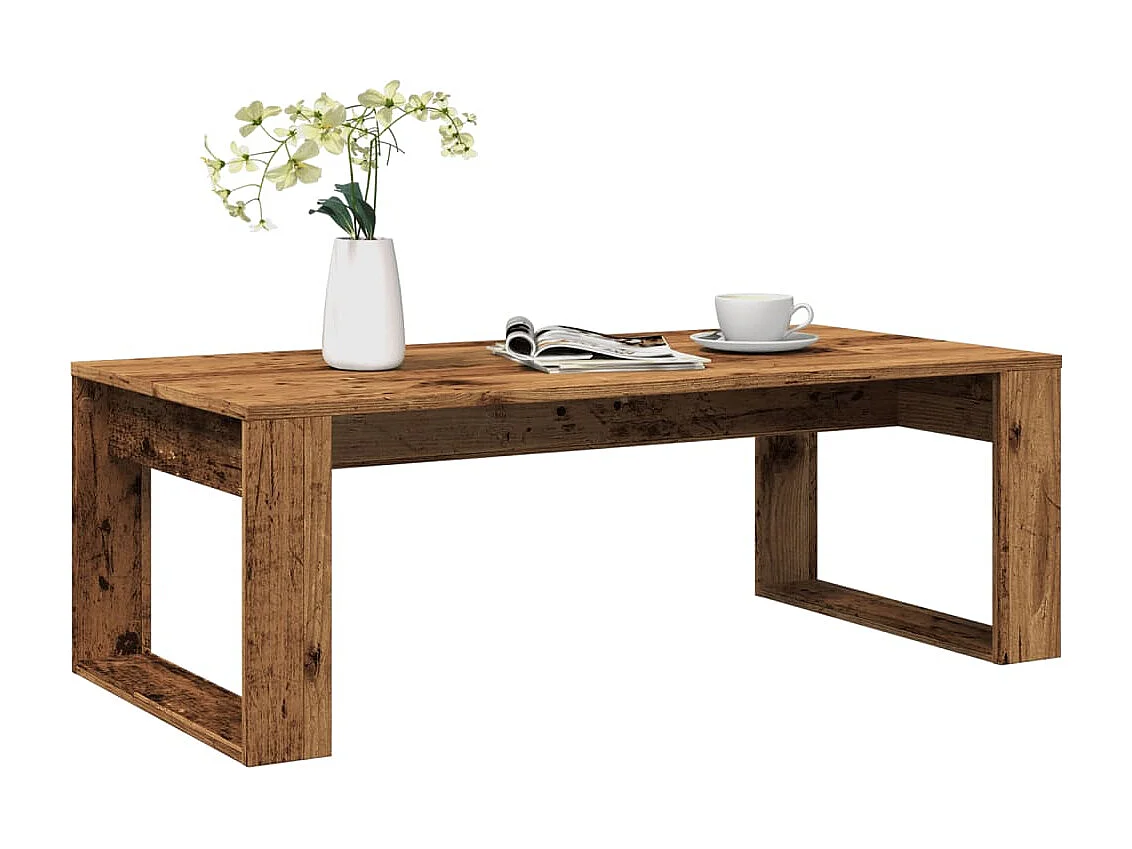 Table basse vieux bois 102x50x35 cm bois d'ingénierie