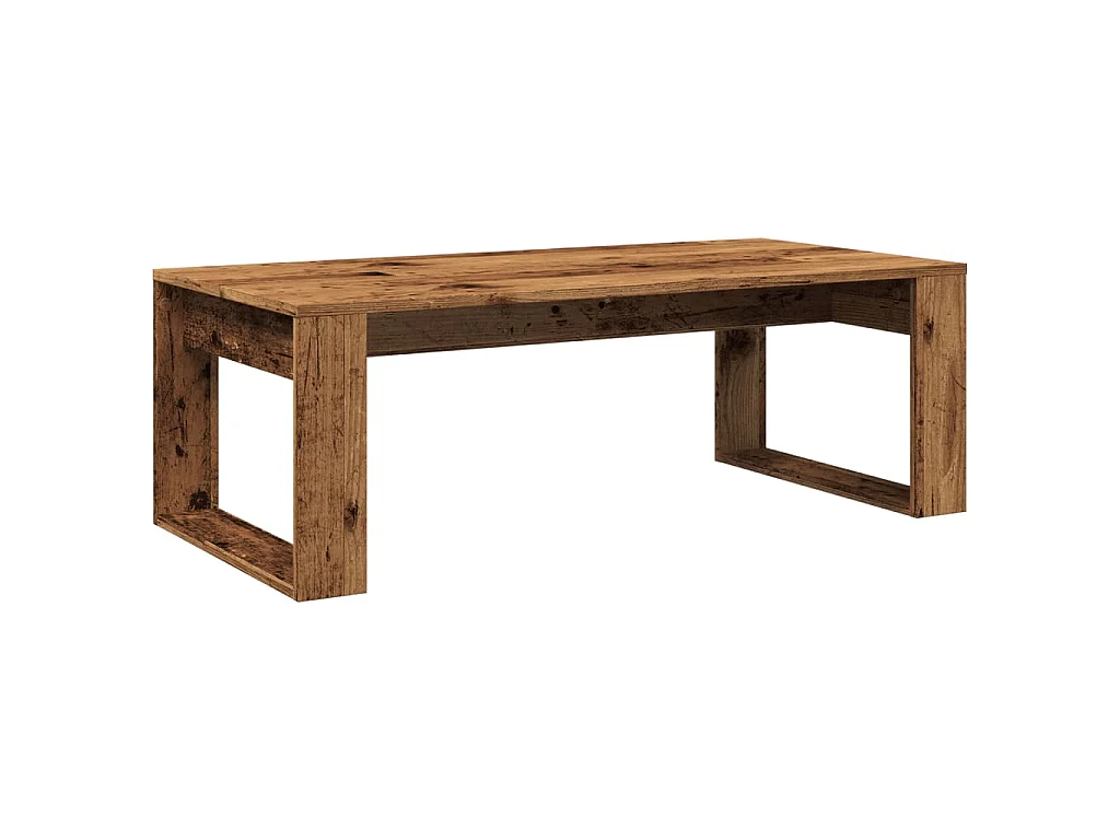 Table basse vieux bois 102x50x35 cm bois d'ingénierie