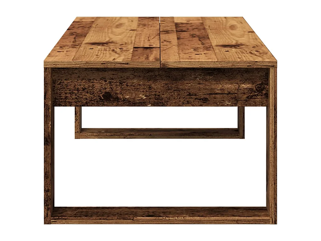 Table basse vieux bois 102x50x35 cm bois d'ingénierie