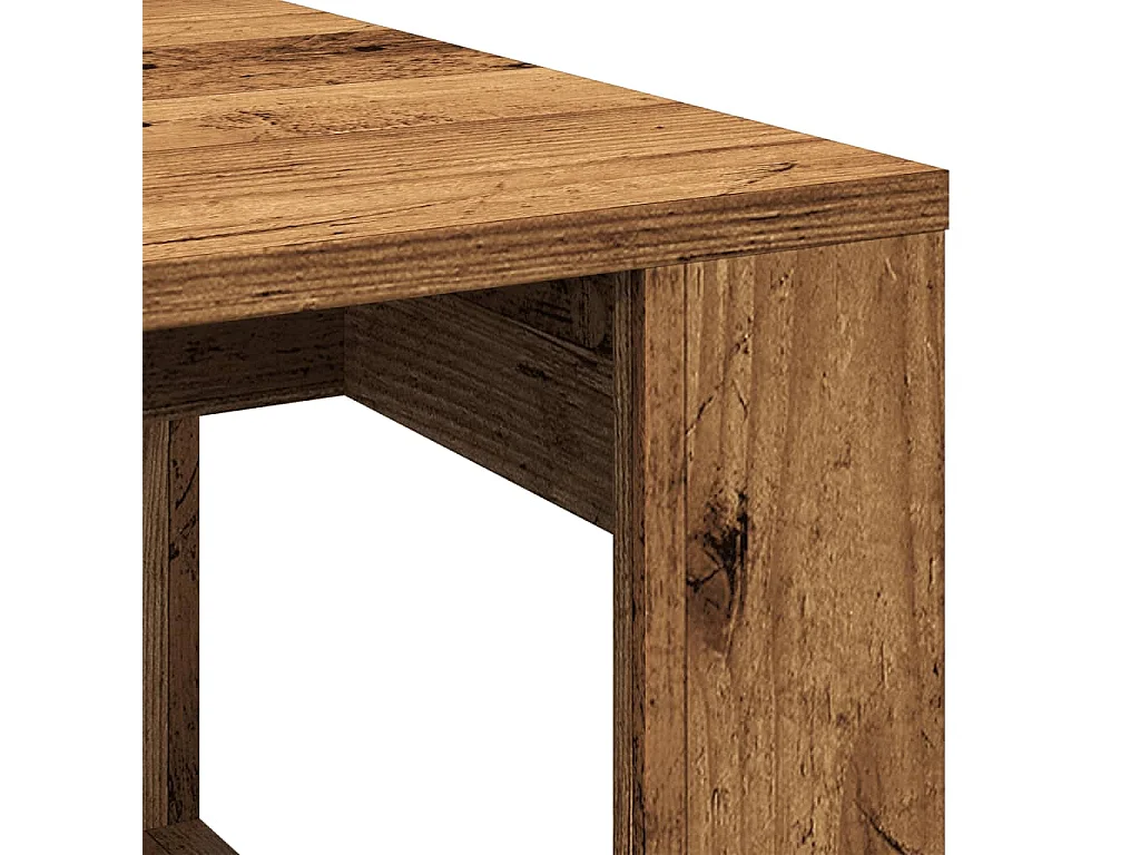 Table basse vieux bois 102x50x35 cm bois d'ingénierie