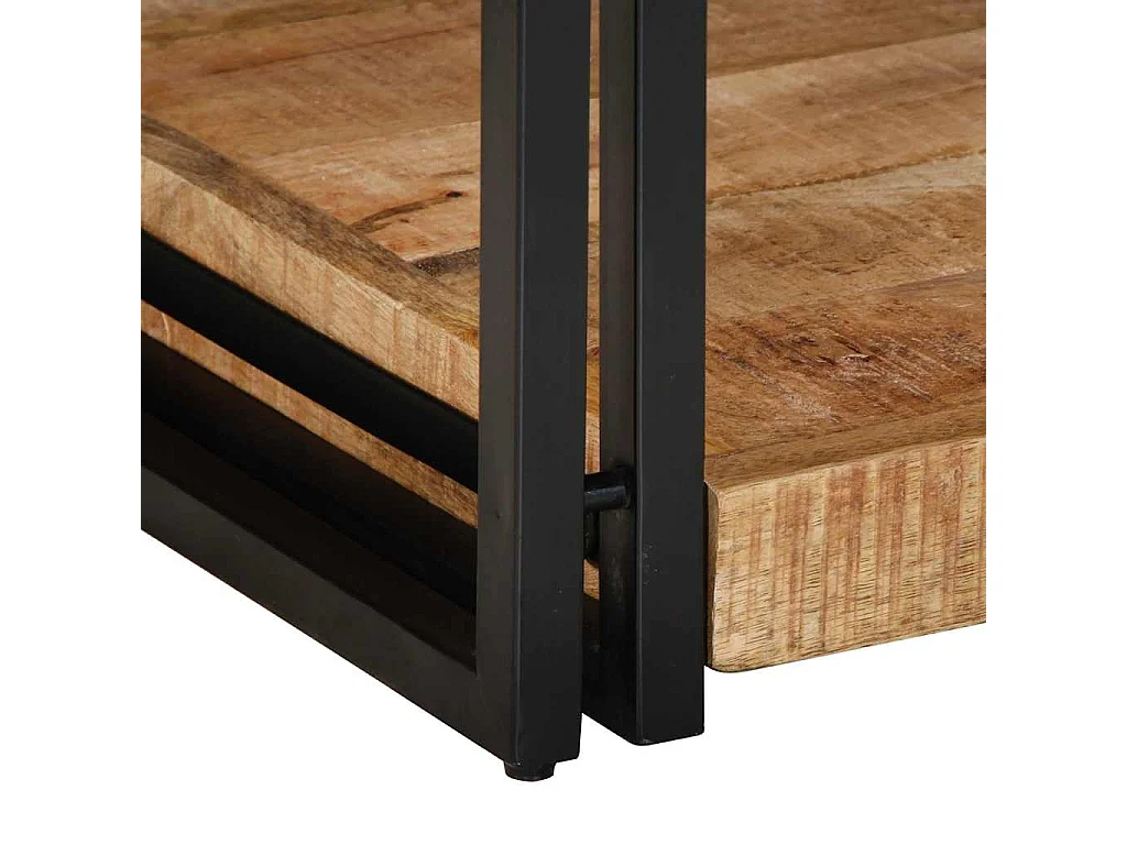 Table basse 90x50x38 cm bois de manguier massif brut