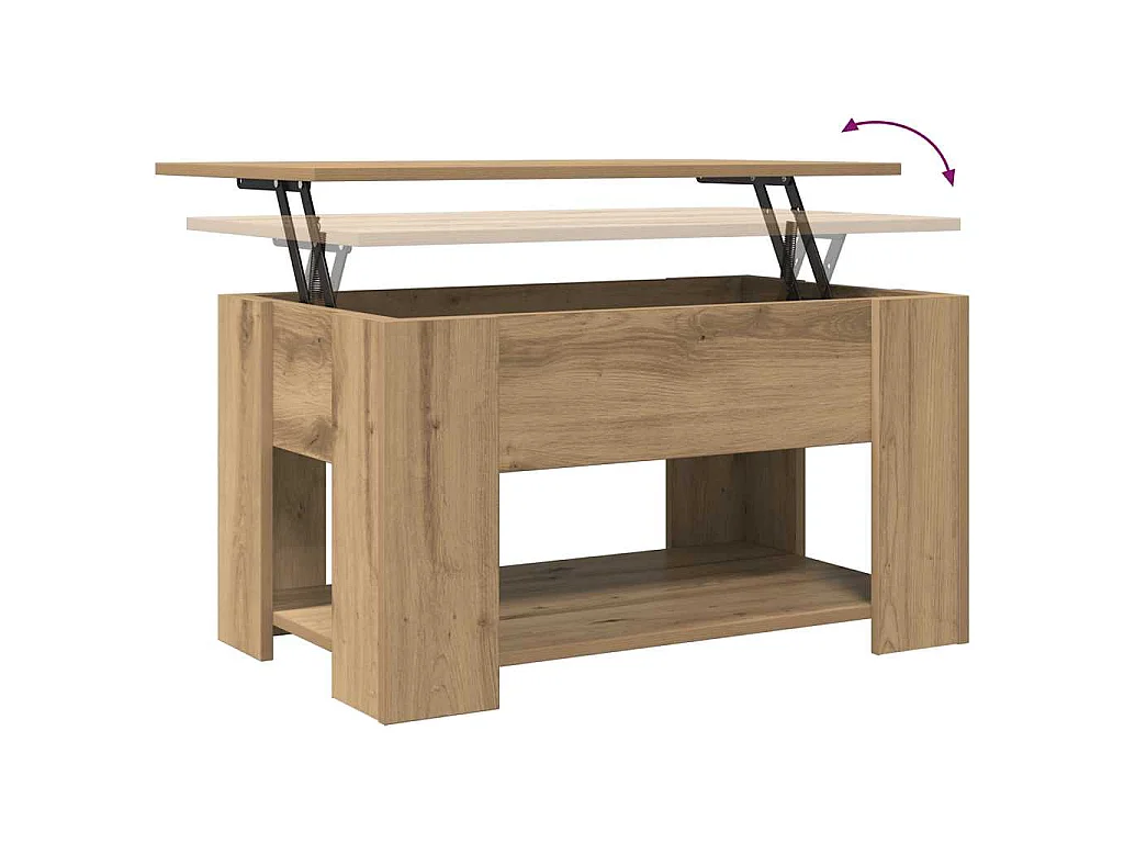 Couchtisch Artisan-Eiche 79x49x41 cm Holzwerkstoff
