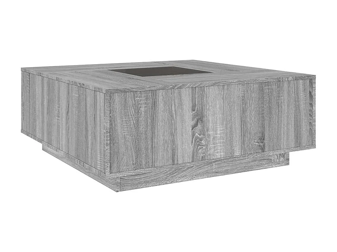 Table basse avec LED infini sonoma gris 100x100x40 cm