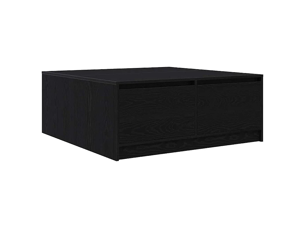 Table basse avec tiroirs chêne noir 100x100x40 cm