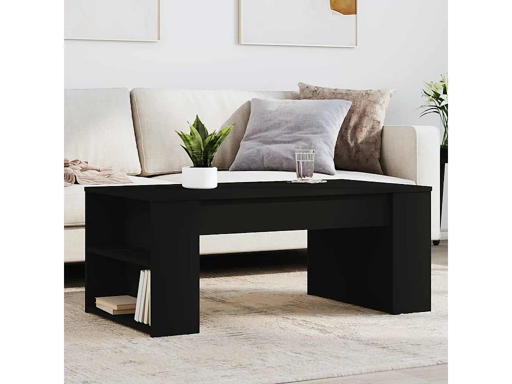 Couchtisch Schwarz 102x55x42 cm Holzwerkstoff