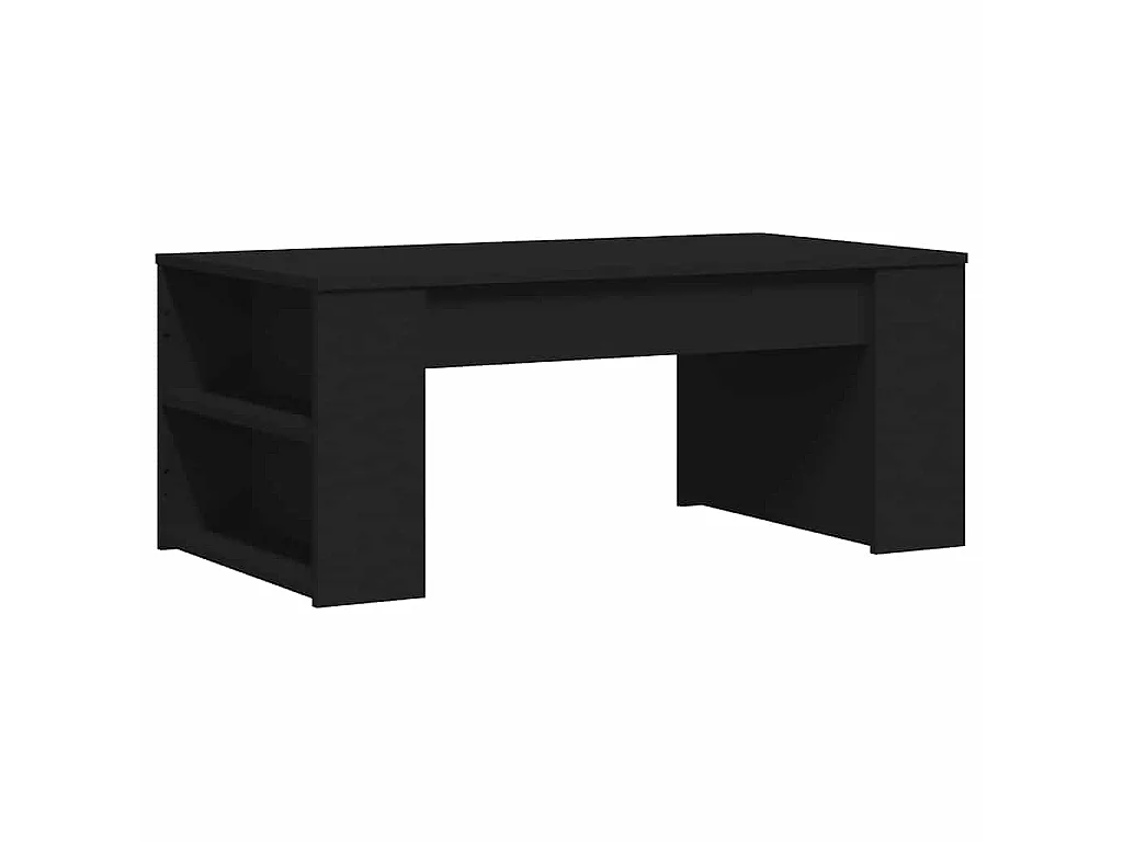 Table basse noir 102x55x42 cm bois d'ingénierie