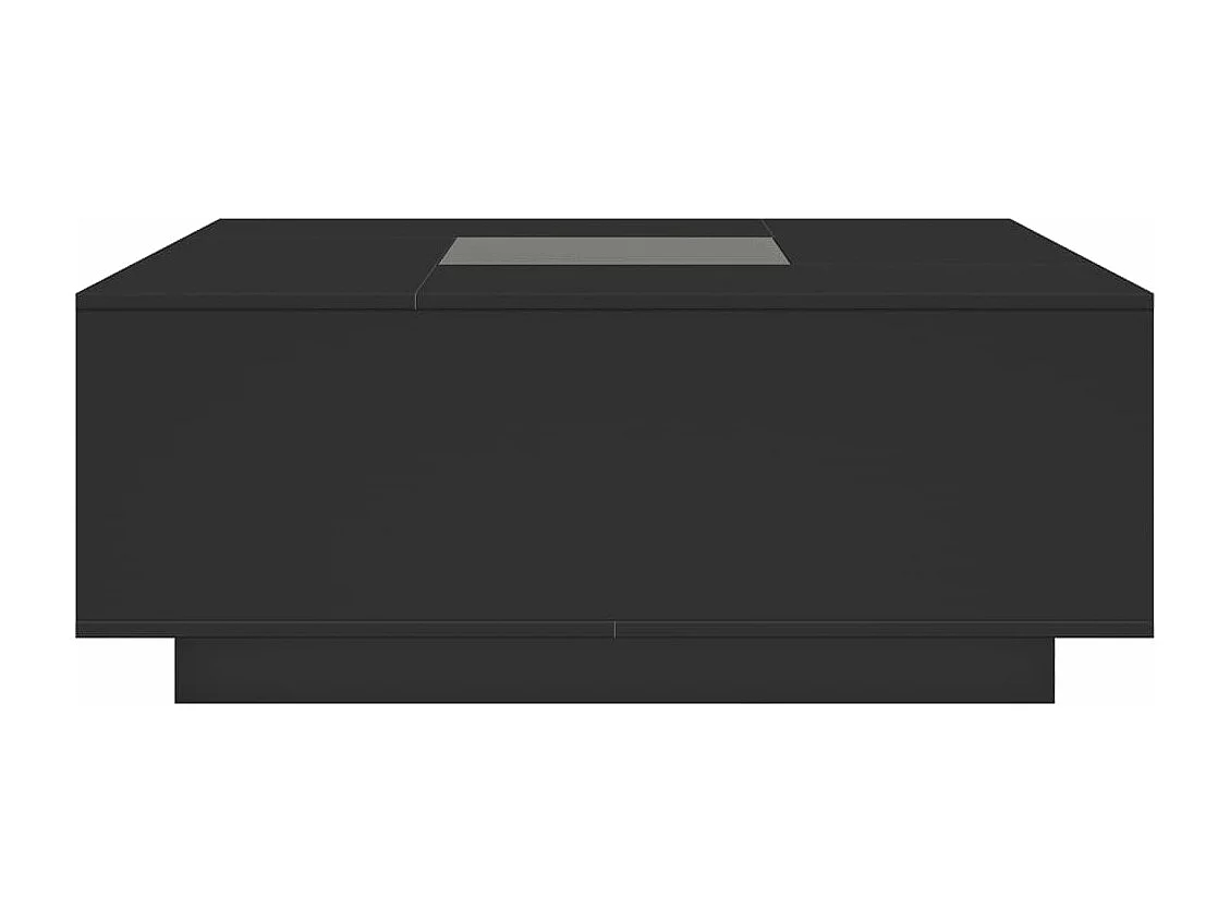 Table basse avec LED infini noir 100x100x40 cm