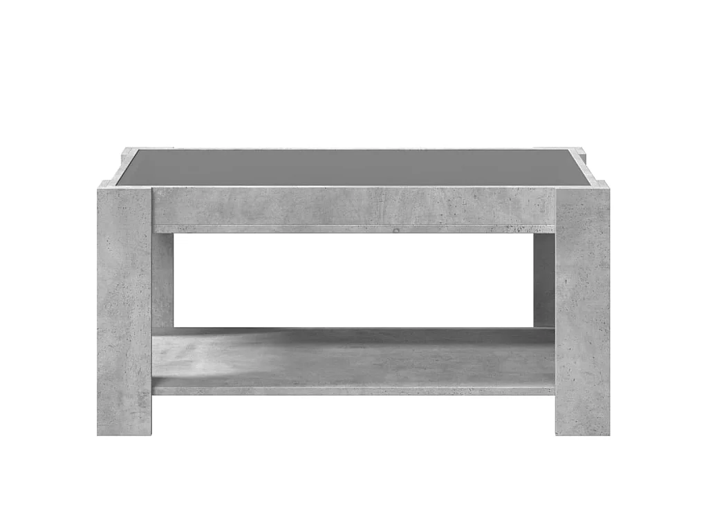LED-Couchtisch Betongrau 93x53x45 cm Holzwerkstoff