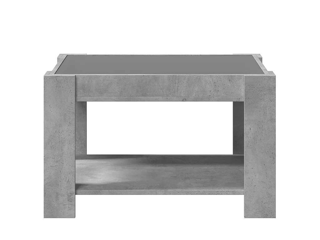 LED-Couchtisch Betongrau 73x53x45 cm Holzwerkstoff