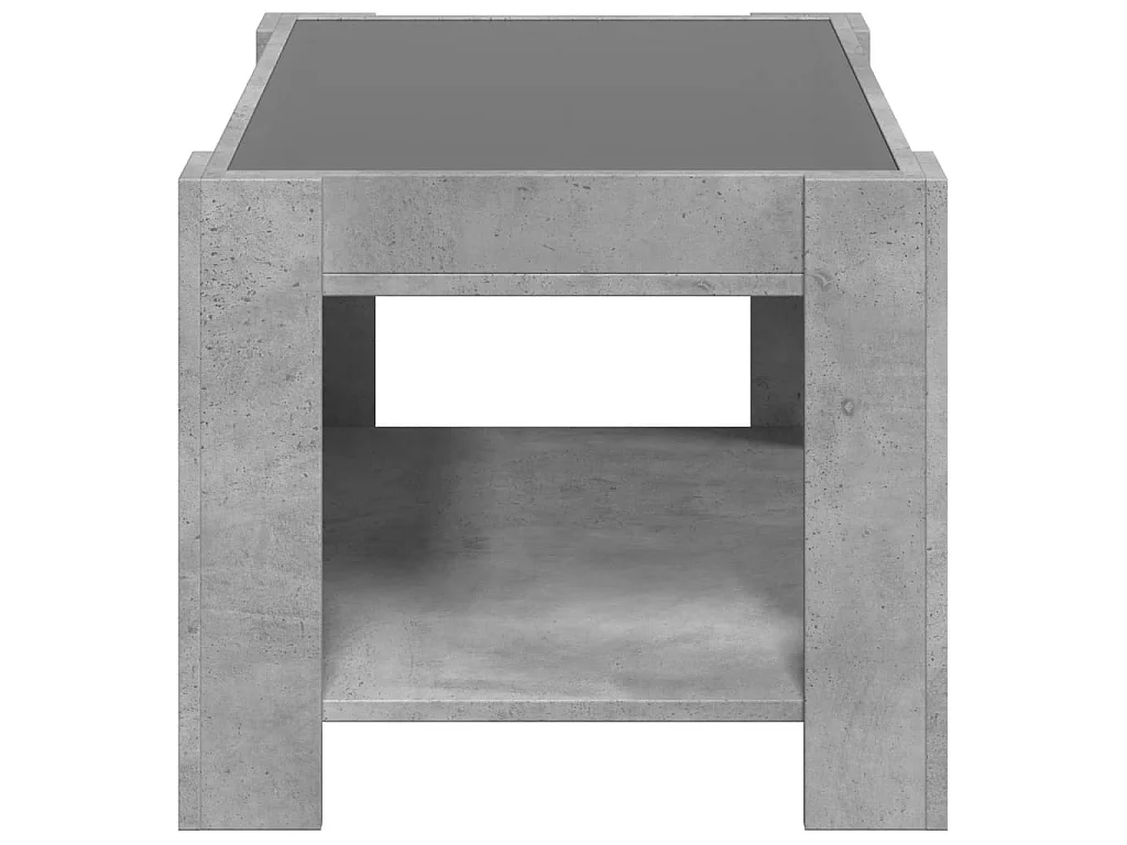 LED-Couchtisch Betongrau 73x53x45 cm Holzwerkstoff