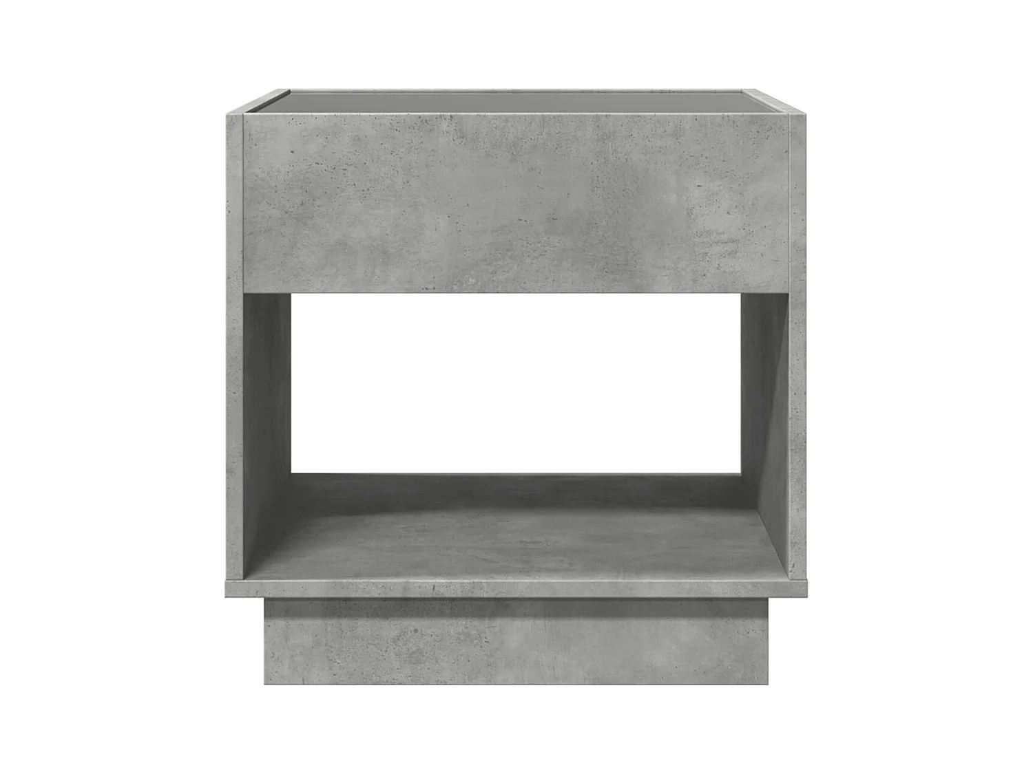 Table basse avec LED infini gris béton 50x50x50 cm