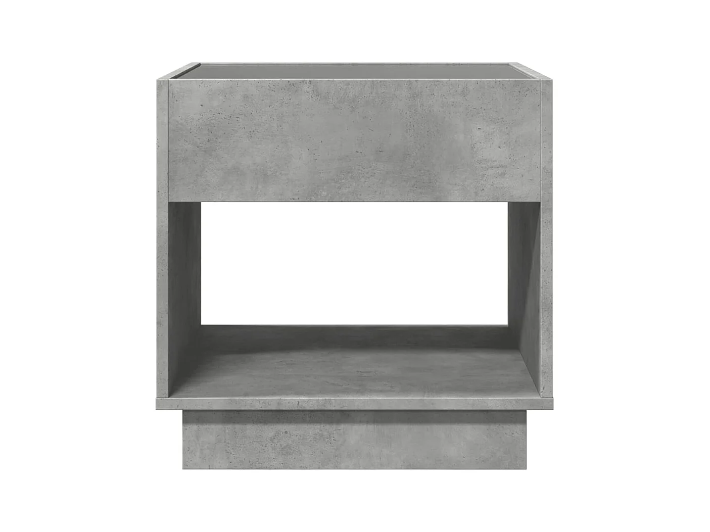 Table basse avec LED infini gris béton 50x50x50 cm