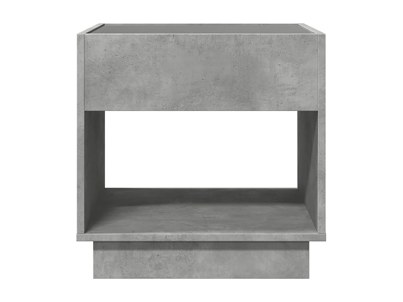 Table basse avec LED infini gris béton 50x50x50 cm