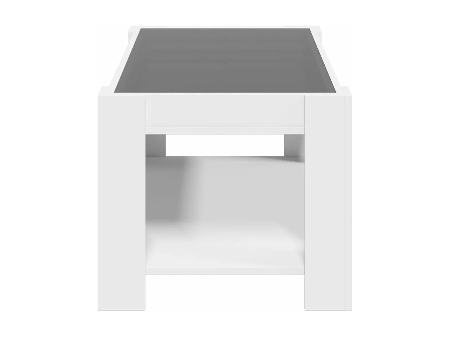 Table basse avec LED blanc 93x53x45 cm bois d'ingénierie