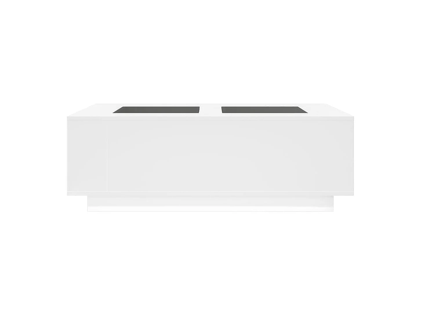 Salontafel met Infinity LED 116x69x40 cm wit