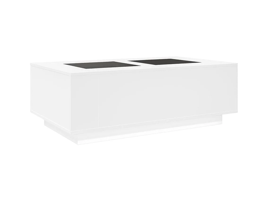 Salontafel met Infinity LED 116x69x40 cm wit
