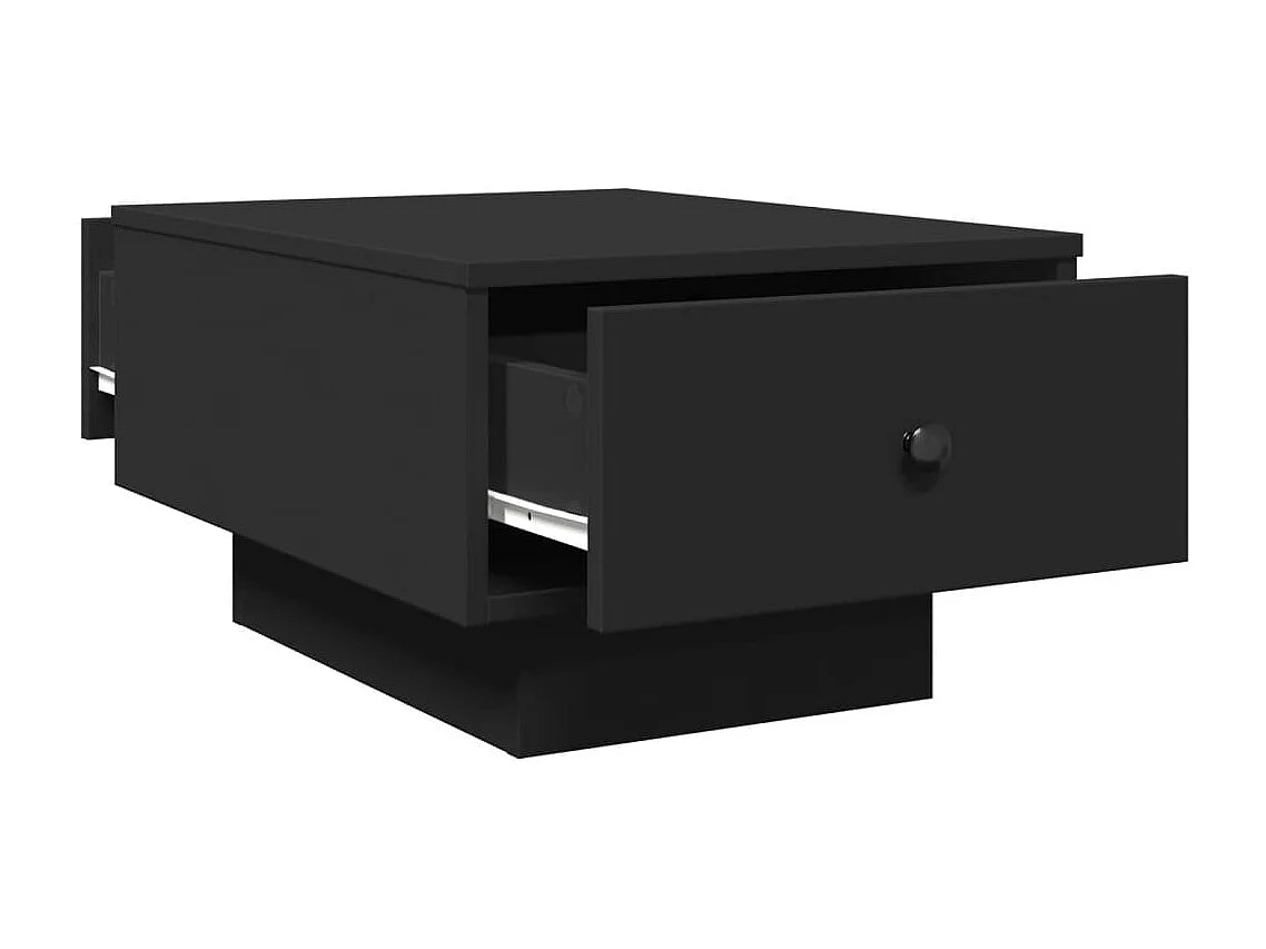 Table basse noir 60x45x31 cm bois d'ingénierie