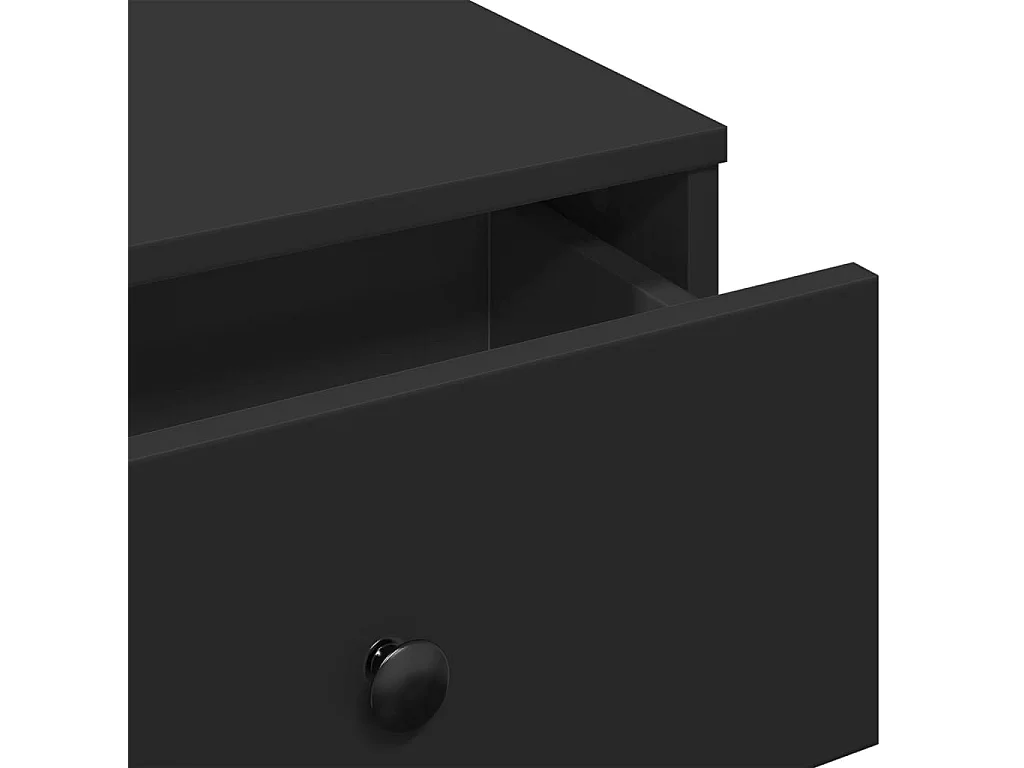 Table basse noir 60x45x31 cm bois d'ingénierie