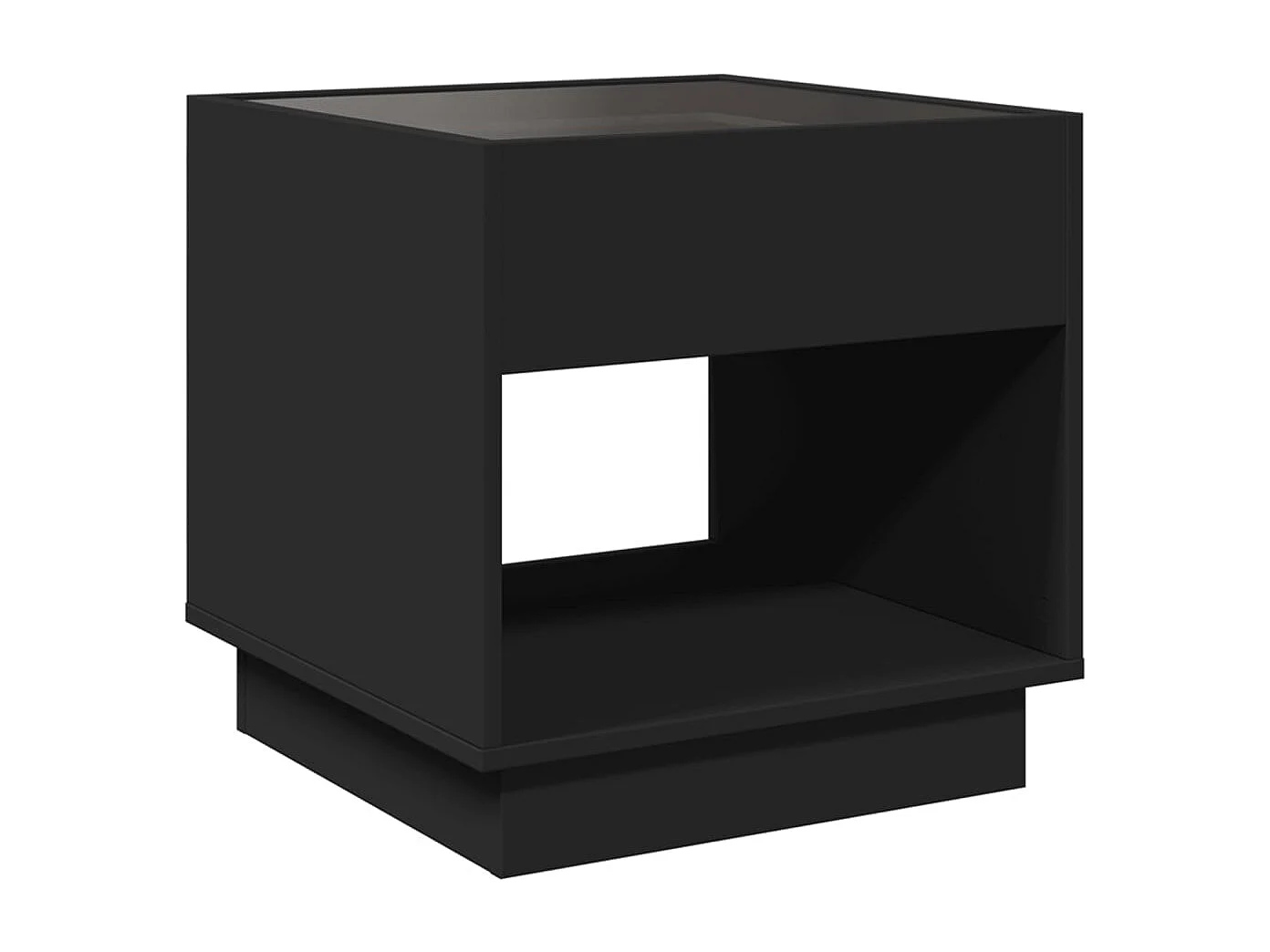 Table basse avec LED infini noir 50x50x50 cm