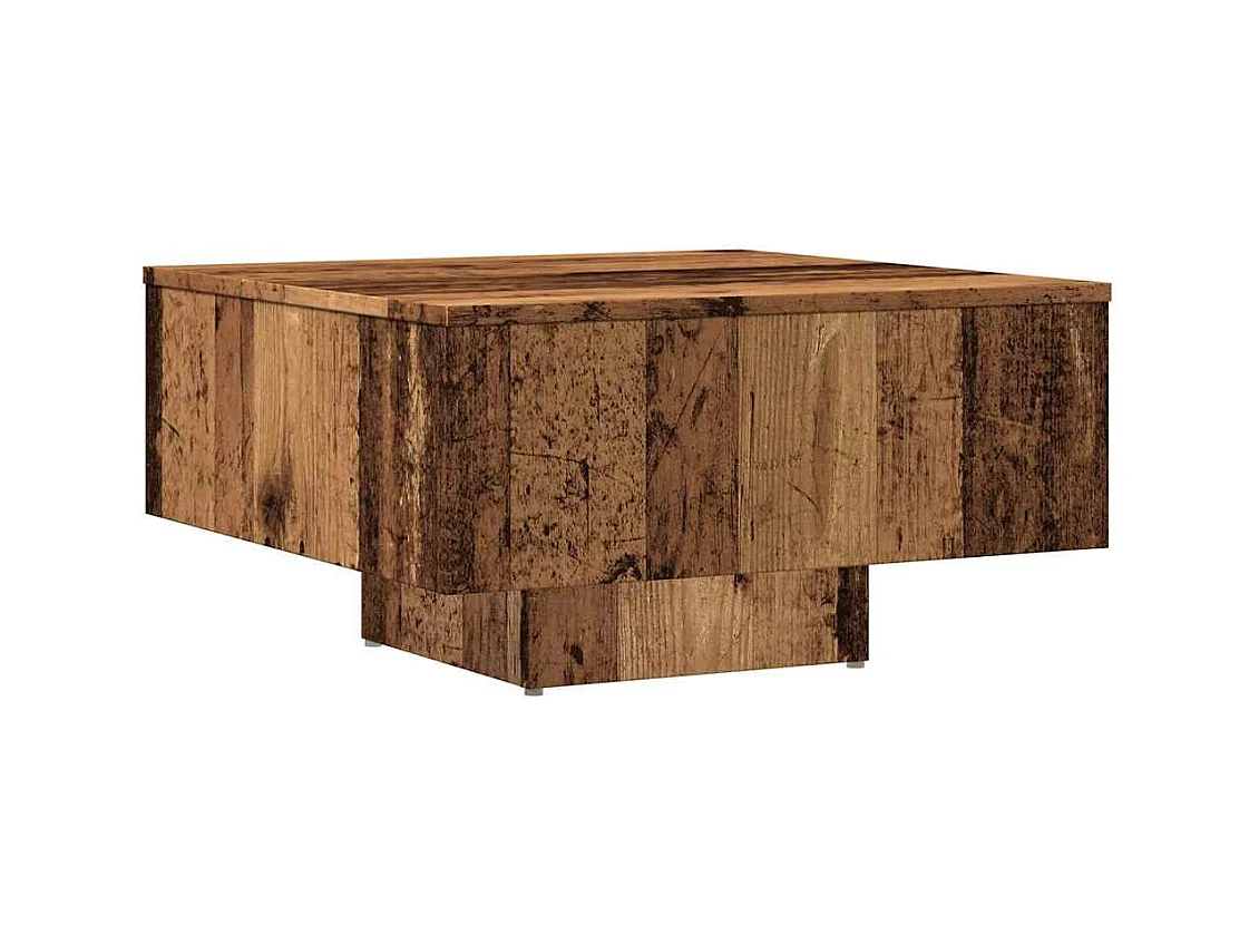 Table basse vieux bois 60x60x31,5 cm bois d'ingénierie