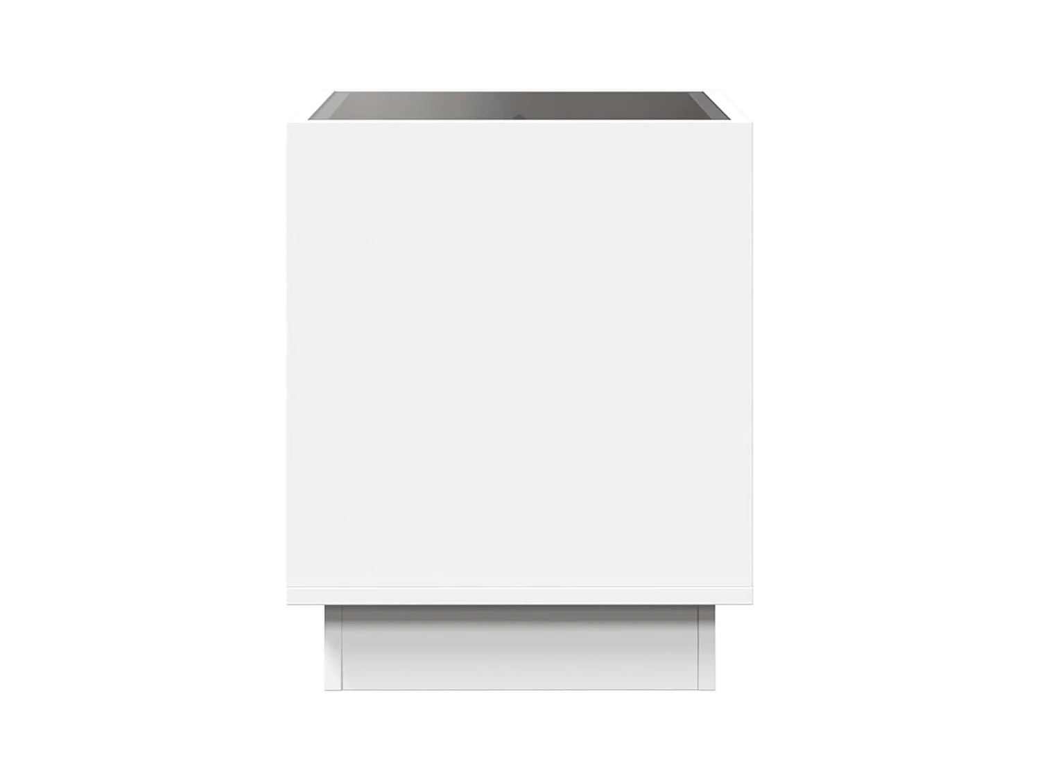 Salontafel met Infinity LED 40x40x50 cm wit