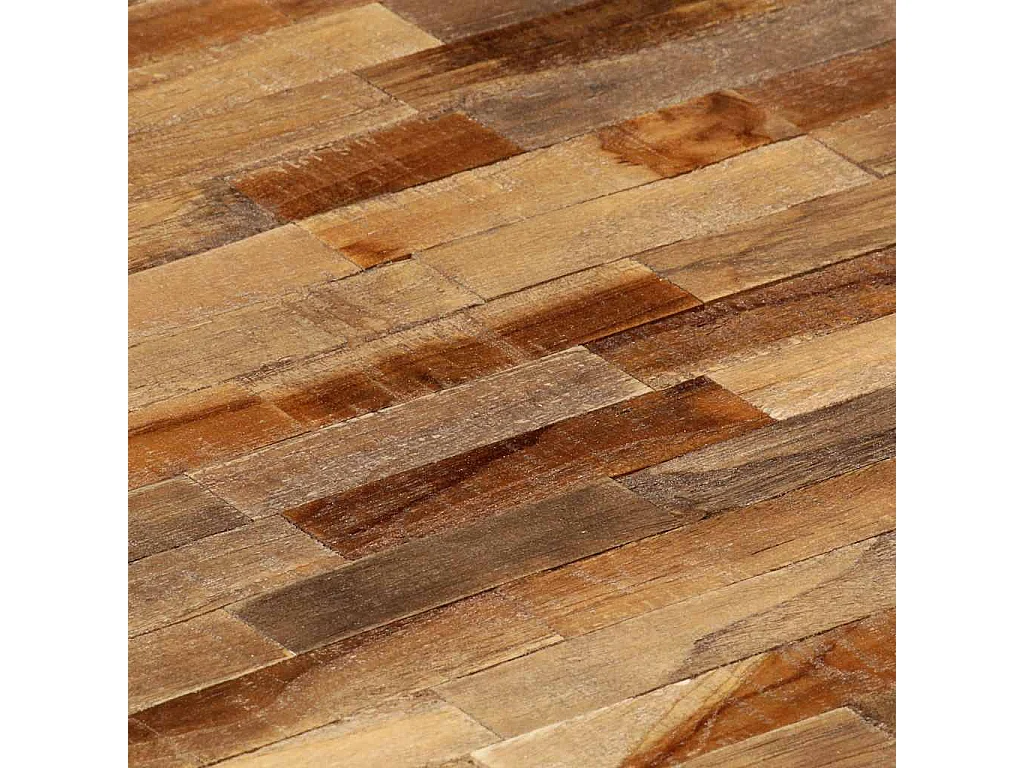 Tavolino in Legno di Teak di Recupero Ovale 120x60x30 cm