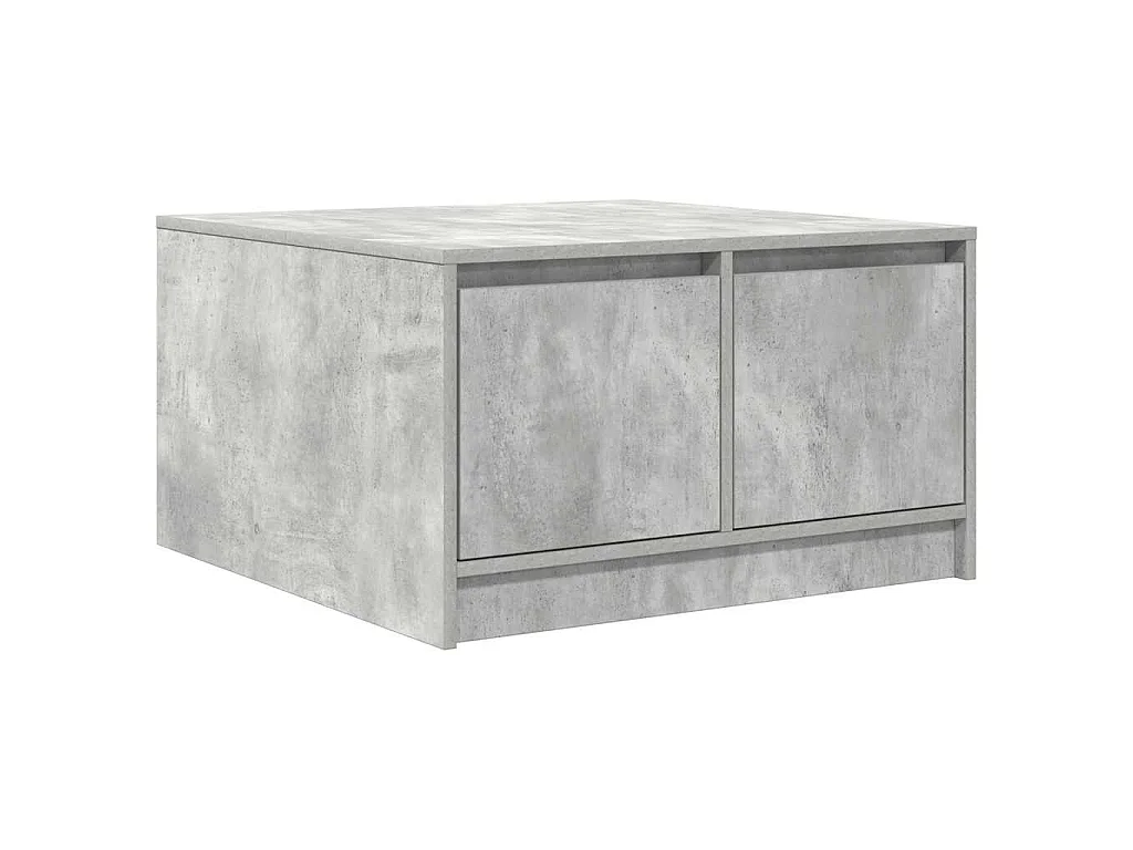 Table basse avec tiroirs gris béton 70,5x70x40 cm