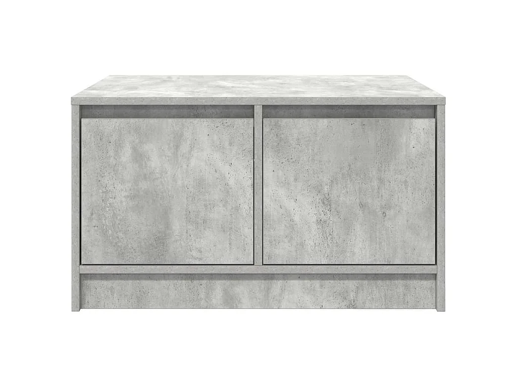 Table basse avec tiroirs gris béton 70,5x70x40 cm