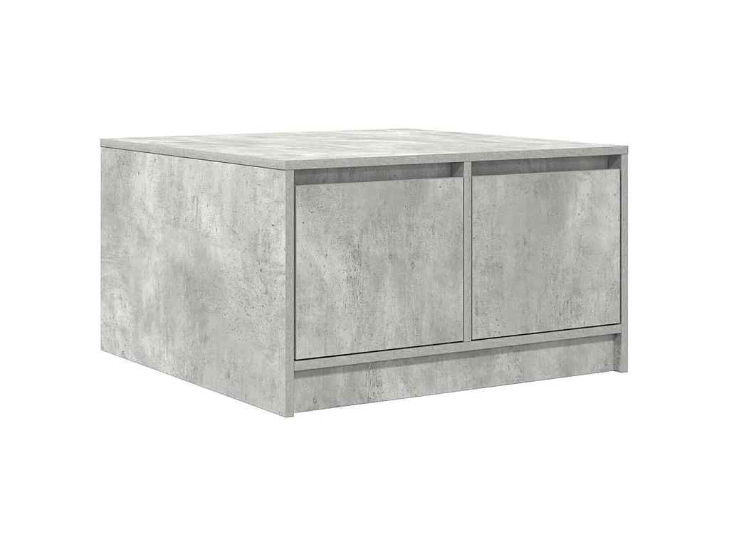 Table basse avec tiroirs gris béton 70,5x70x40 cm