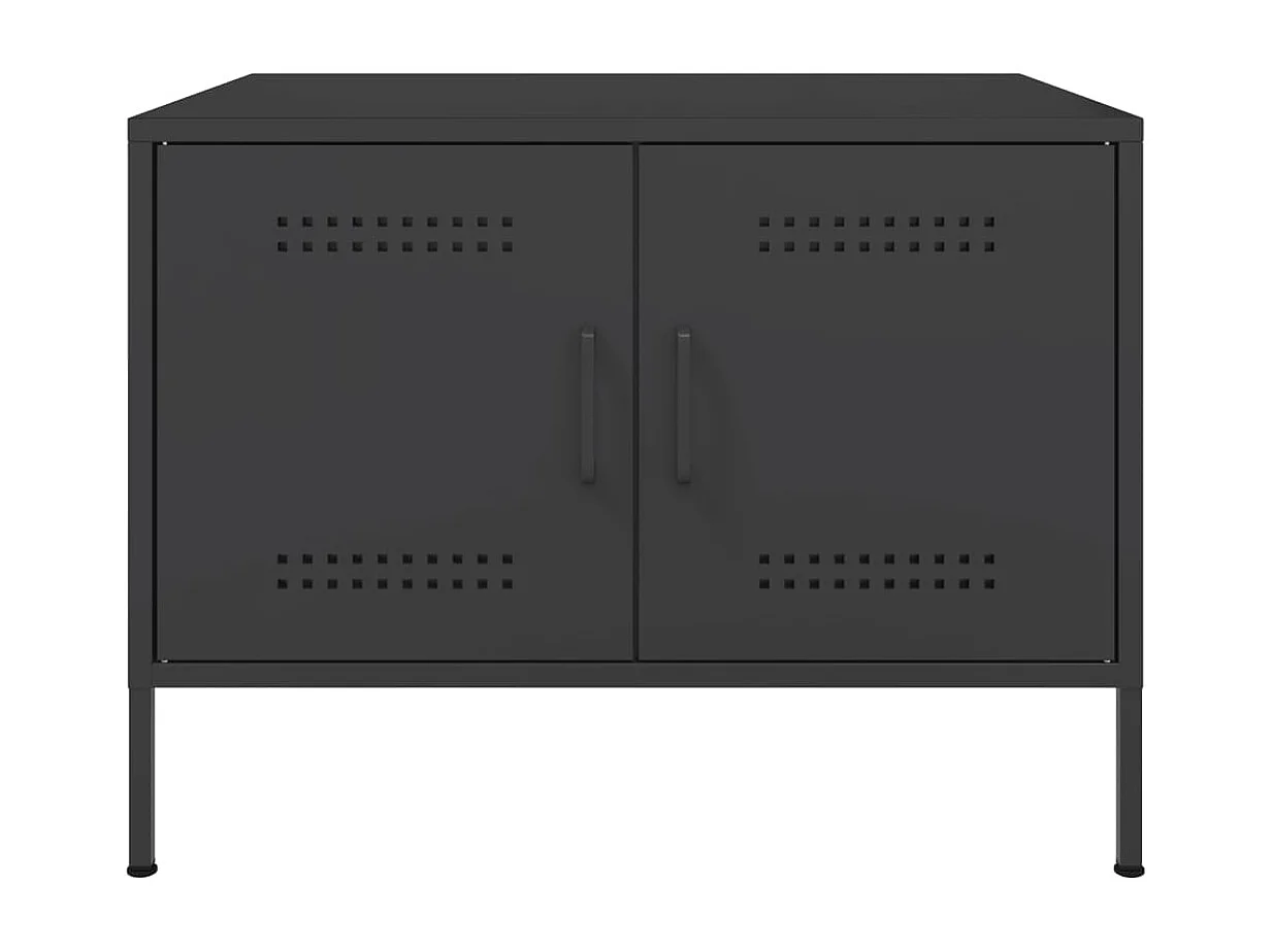 Table basse noir 68x50x50,5 cm acier